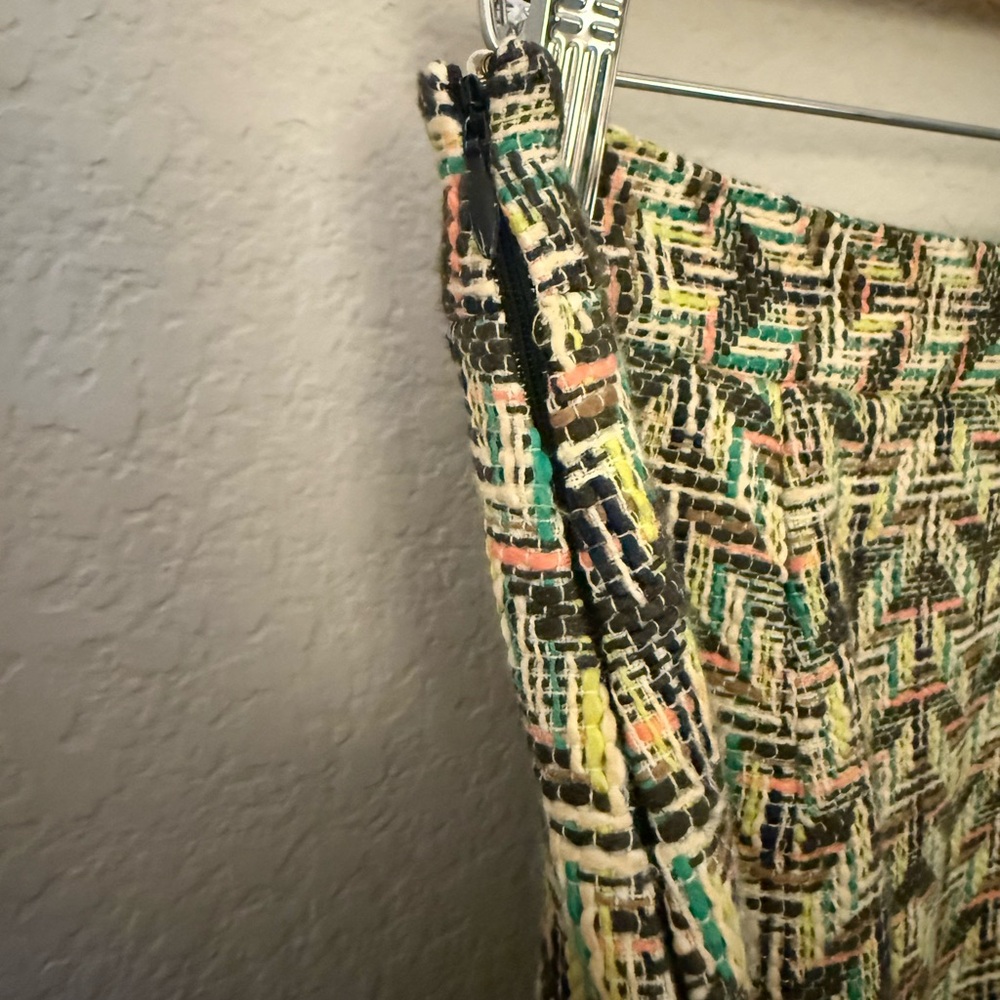 Kate Spade Harper Chevron Tweed Mini Skirt Size 4 - Picture 6 of 8